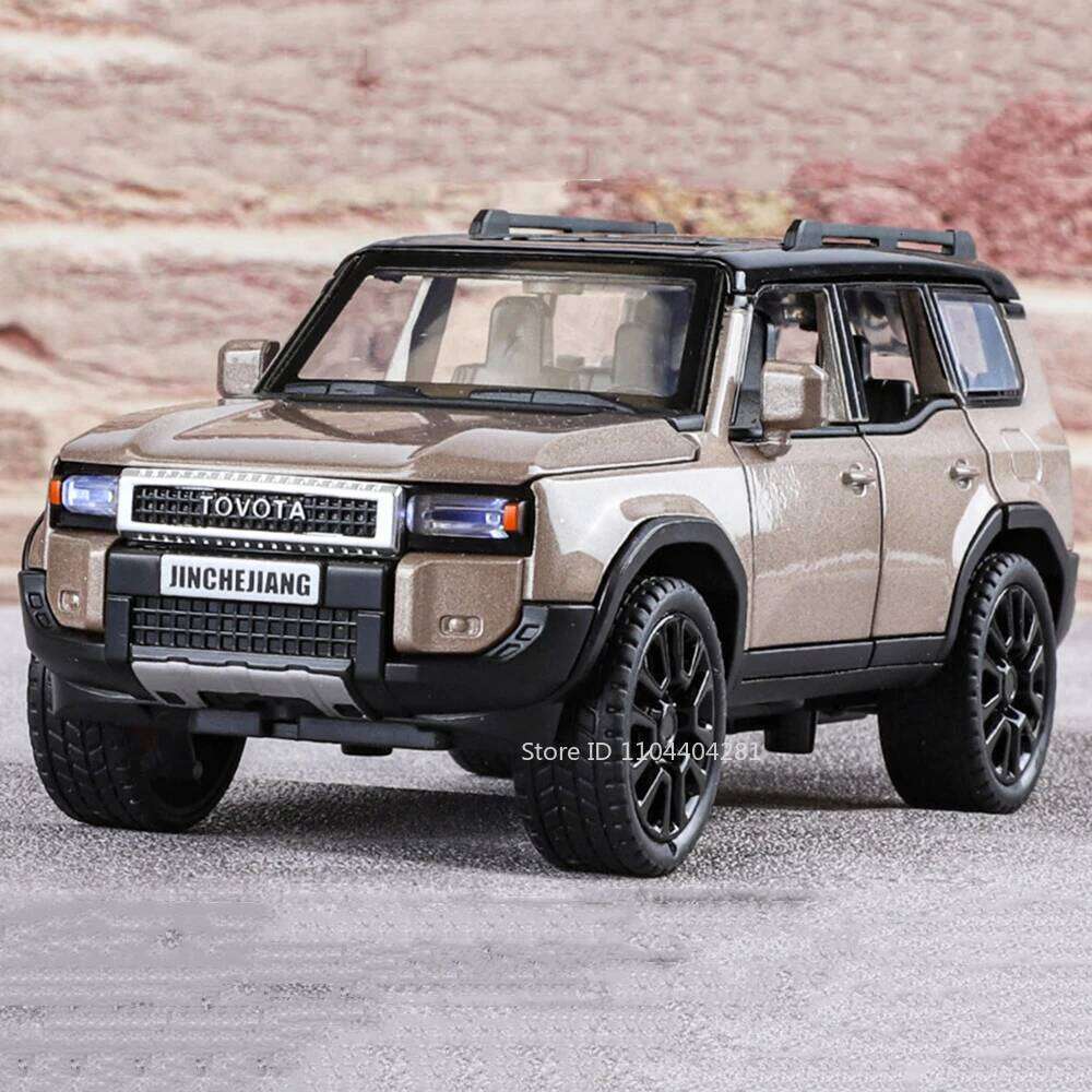 1:32 LAND CRUISER Prado Crown Alloy Miniature Model Toys Diecast Car Doors Opened Sound Light Pull Back Cars Children's Day Gift Z260306