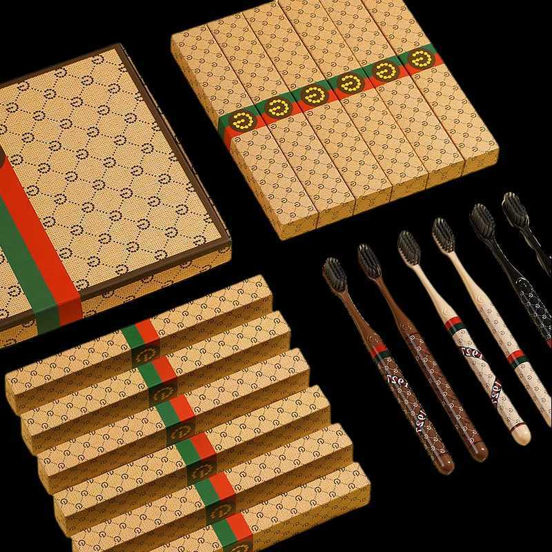 This 6-piece luxury toothbrush set features soft bristles for gum protection and efficient cleaning, making it a high-end fashion choice for both men 