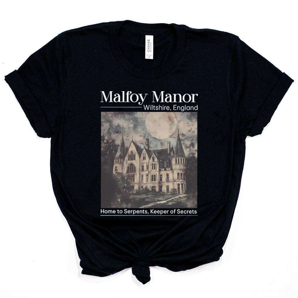 Malfoy Manor Shirt Wizard School Dracotok Dark Academia T-shirt Dramione Manacled Fanfiction Fanfic Tee Booktok Bookish Gift Top XJ260306 XJ260306