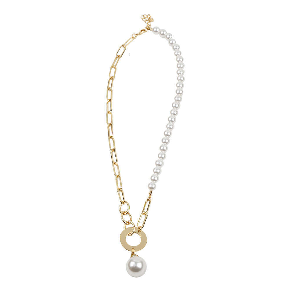 New Cross-Border Jewelry Vintage Pearl Light Luxury High-Quality Pendant Collarbone Chain European and American Necklace for Women Customizable
