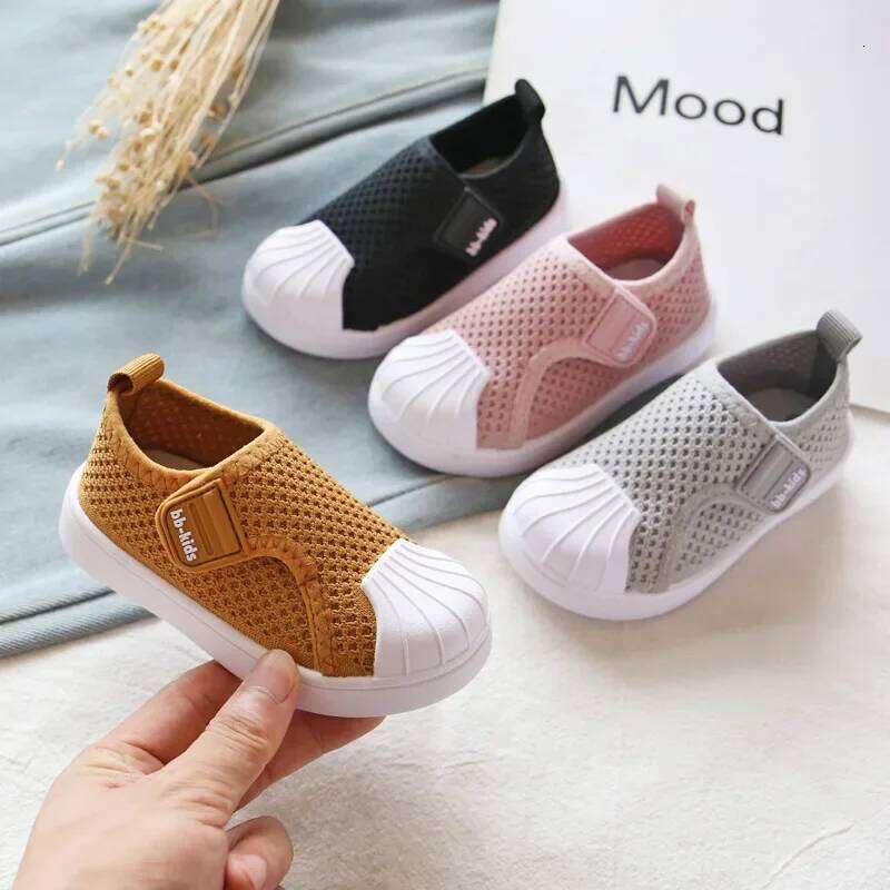 Kids Sneakers Boys Girls Toddlers Fashion Skate Knitted Fabric Casual Shoes for Kindergarten School Soft 21-30 H260207 H260305