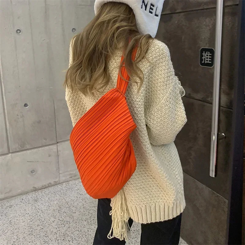 YUDX Miyake Pleated Model Woman Retro Simplicity Large Capacity Shoulder Bag for Crossbody Bags Women 260228