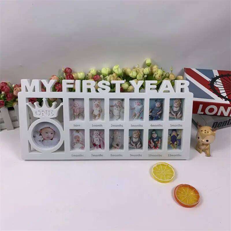 0-12 Months Pictures Photo Frame Souvenirs Kids Growing Memory Capture Every Precious Moment of Your Baby's Gifts H260306