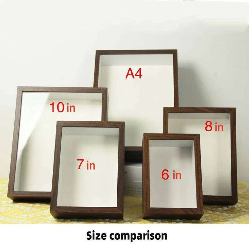 3D Wooden Picture Frames Depth 3cm 5cm Dried Flower Specimen Holder Handmade DIY Handwork Display Phote Frame Home Decoration H260306