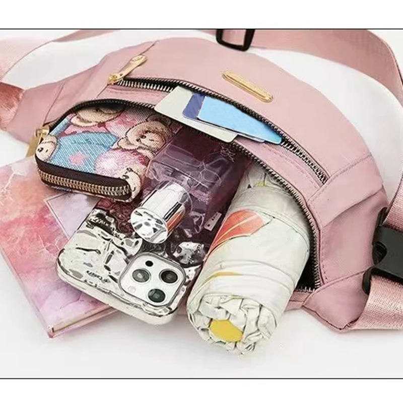 Neutral Style Bags Mens and Womens Waist Suitable for Business Trips Tourism Nylon Material Various Colors 260227