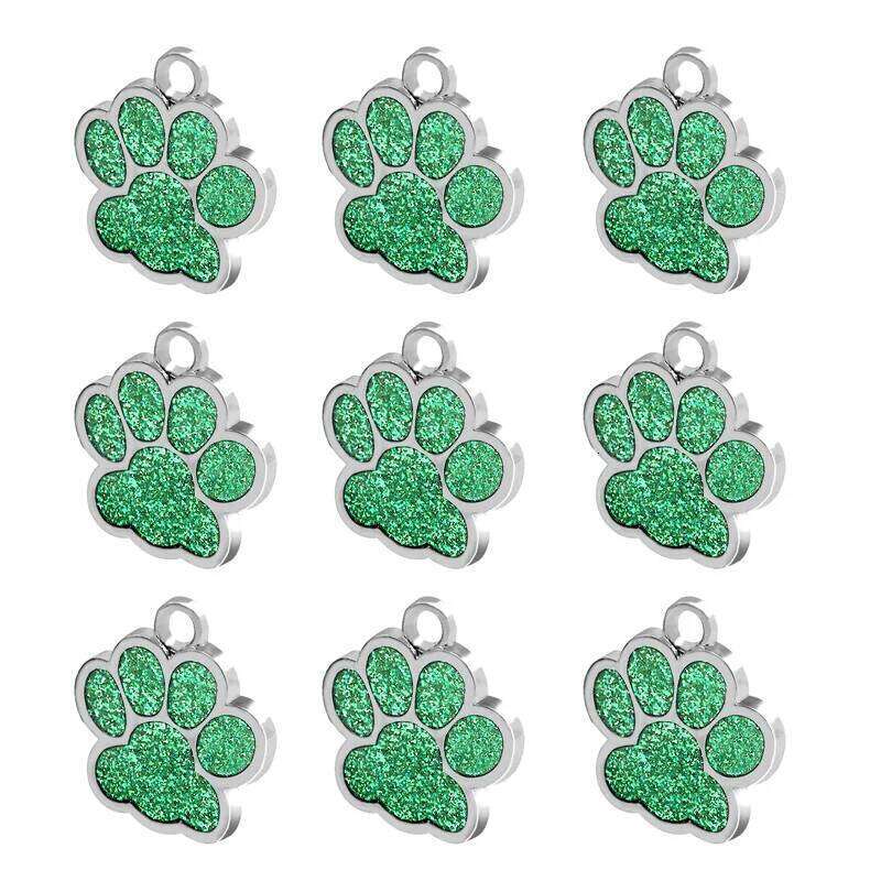 Wholesale 100 Pcs Paw Dog Id Tag Nameplate Engraved Custom Personalized Cat Keyrings Collar Plate Pet Shop Bamubi