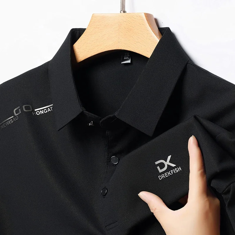 2026 Arrival Mens Taupe Polo Shirt Breathable Fabric with Chest Shoulder 260305