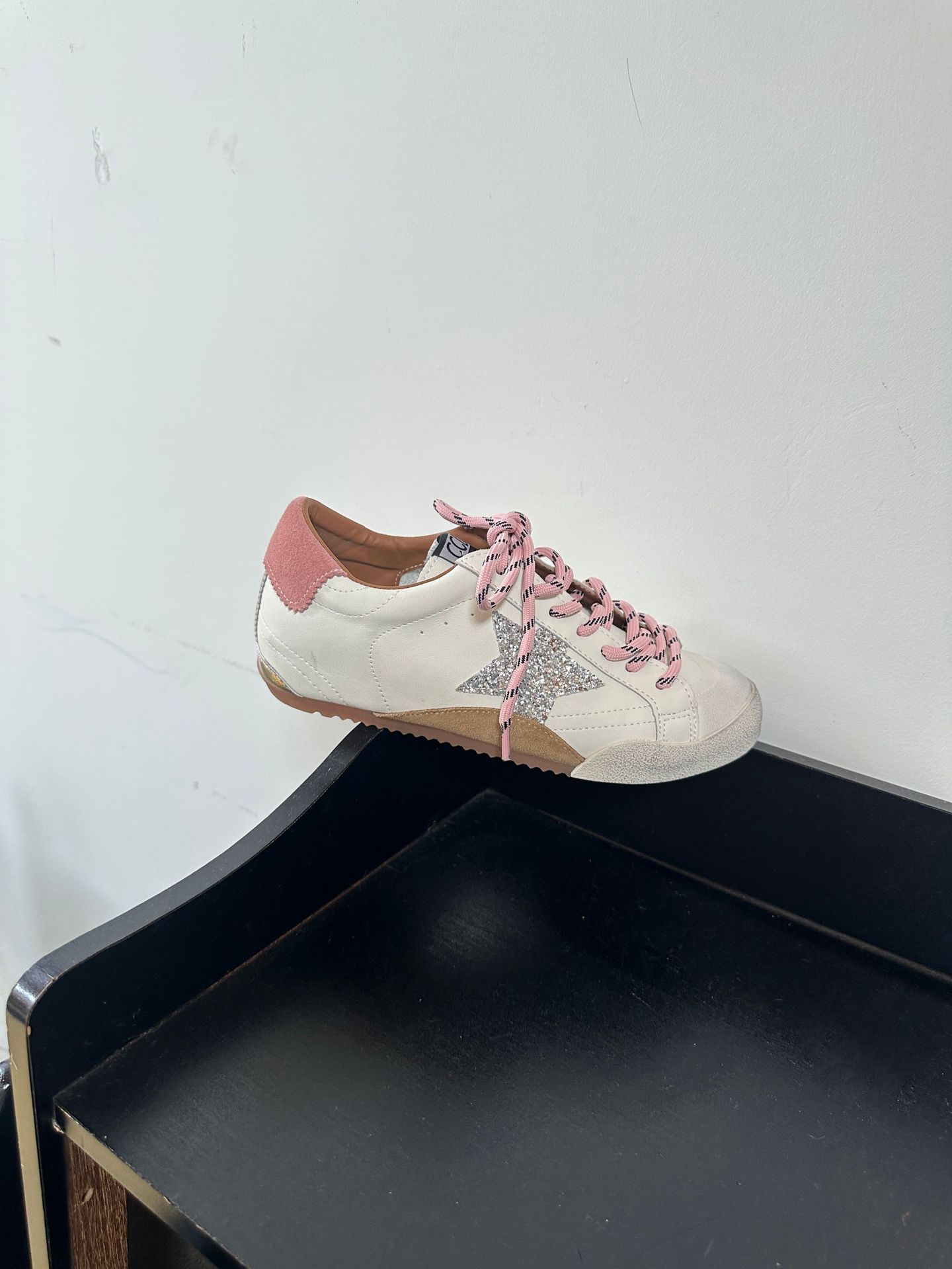 New design Fashion shoes 2026 Women's Glitter Star Distressed Sneakers, Contrast Retro Trainers 35-40 Free Shipping