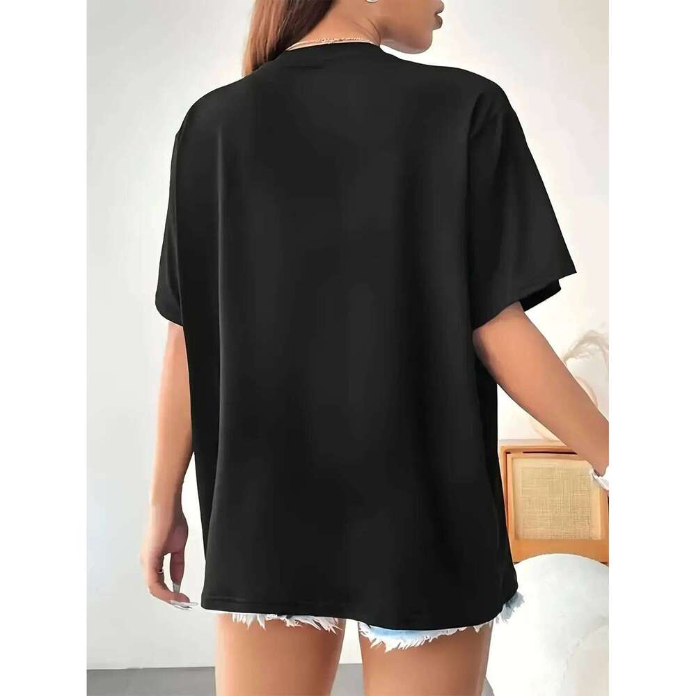 1pc Women Patriotic An Flag Heart-Shaped Floral Print Crew Neck Short-Sleeved Women's Casual T-Shirt, Stars And Stripes XJ260306 XJ260306