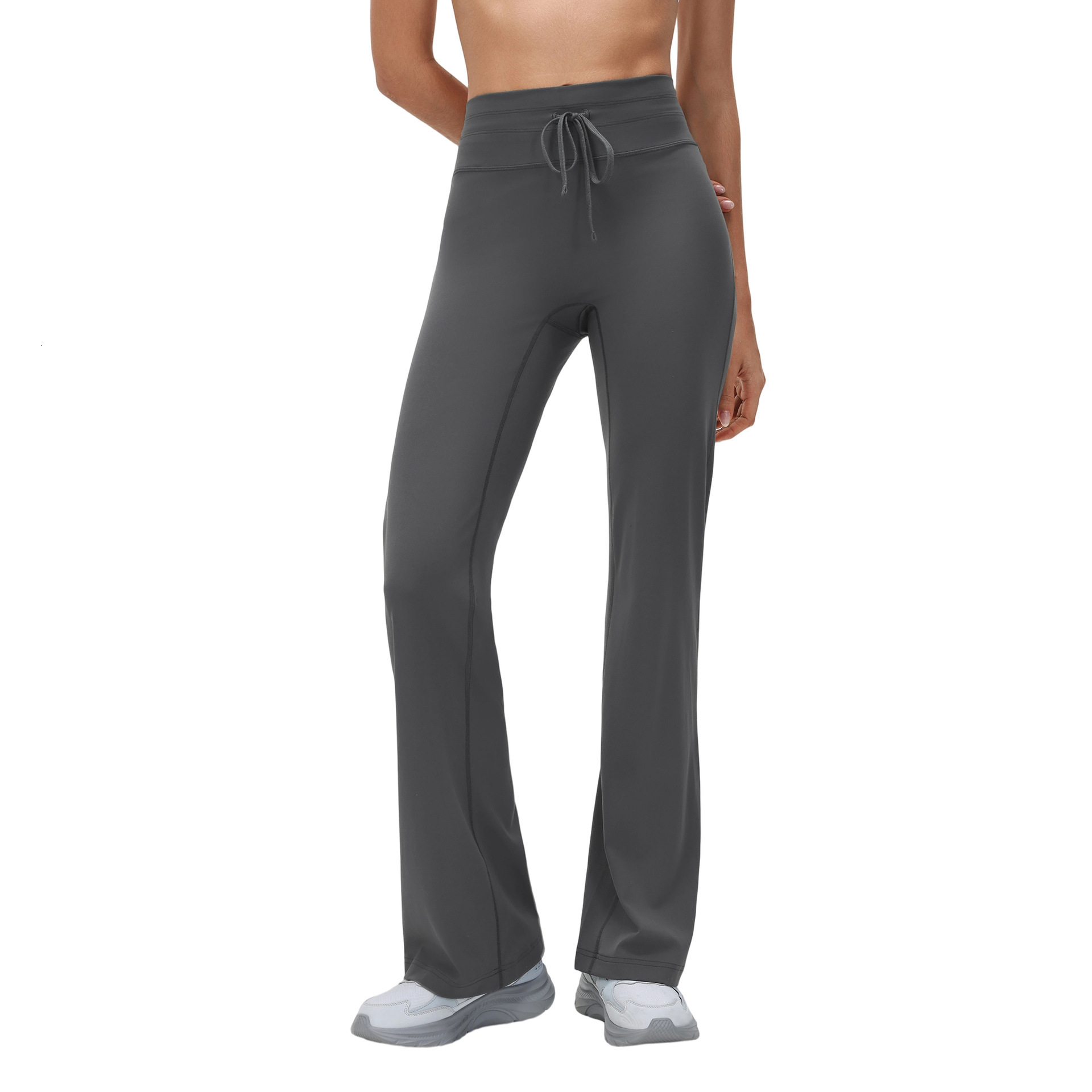 Waist Drawstring Flared Yoga for Women High Elastic Breathable Outdoor Professional Pilates Sports Fitness Pants