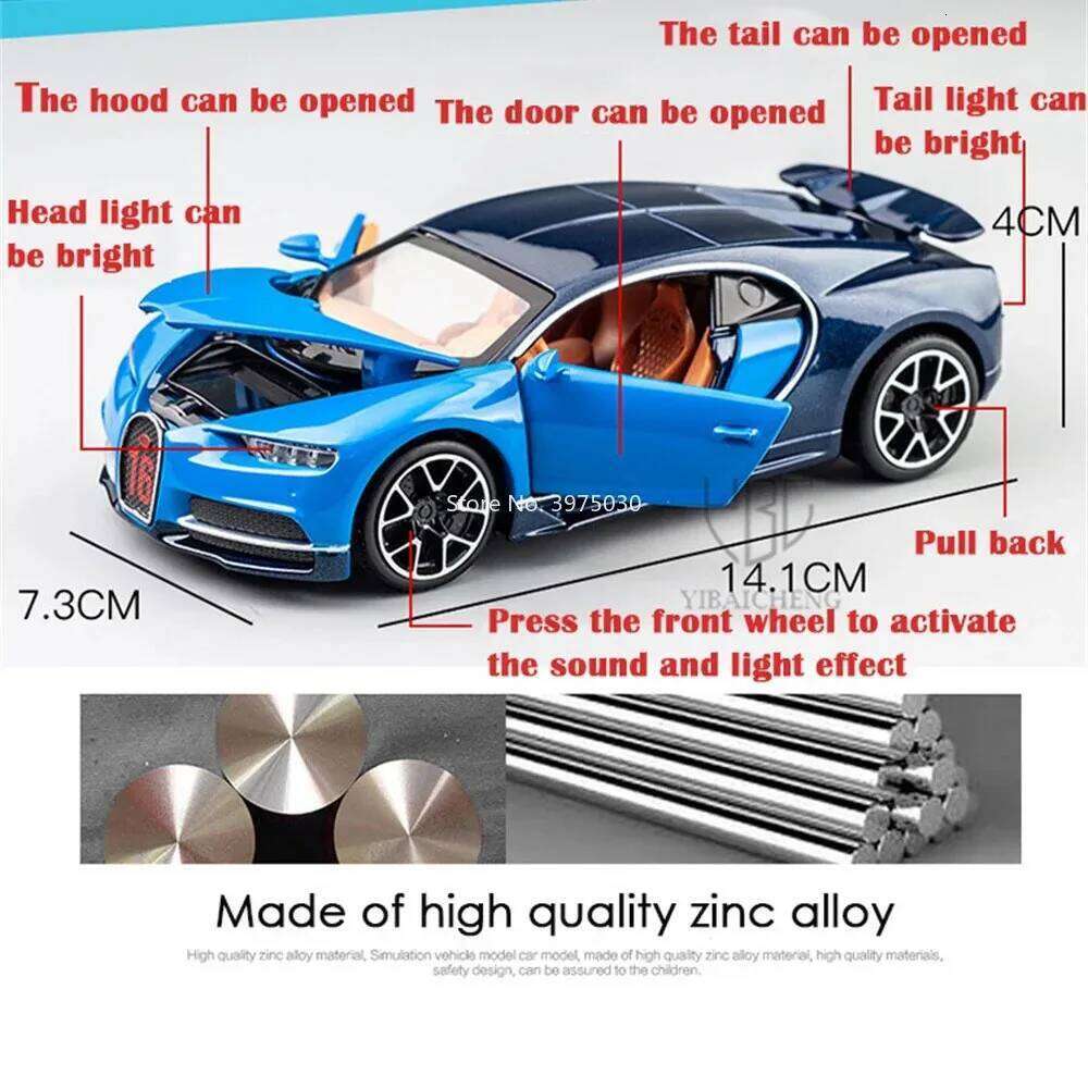 1:32 Scale Veyron Divo Chiron Alloy Cars Miniature Models Toy Metal Diecast Pull Back Vehicles Toys Gifts for Kids Children Boys Z260307