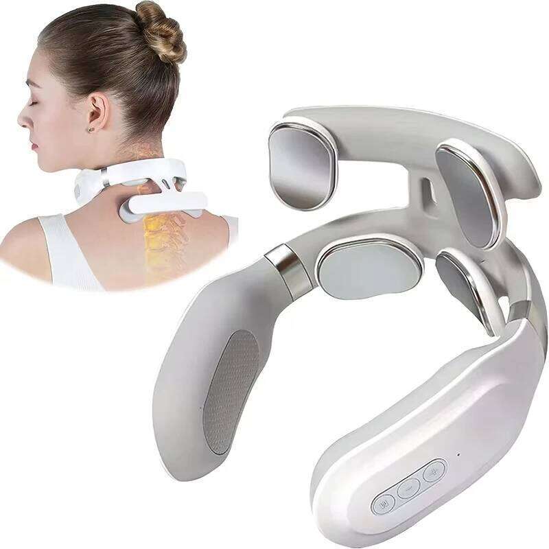 New Massage Intelligent USB Rechargeable Adjustment Heating Pressing Portable Pulse Cervical Spine Massager Neck Care 26Y0307