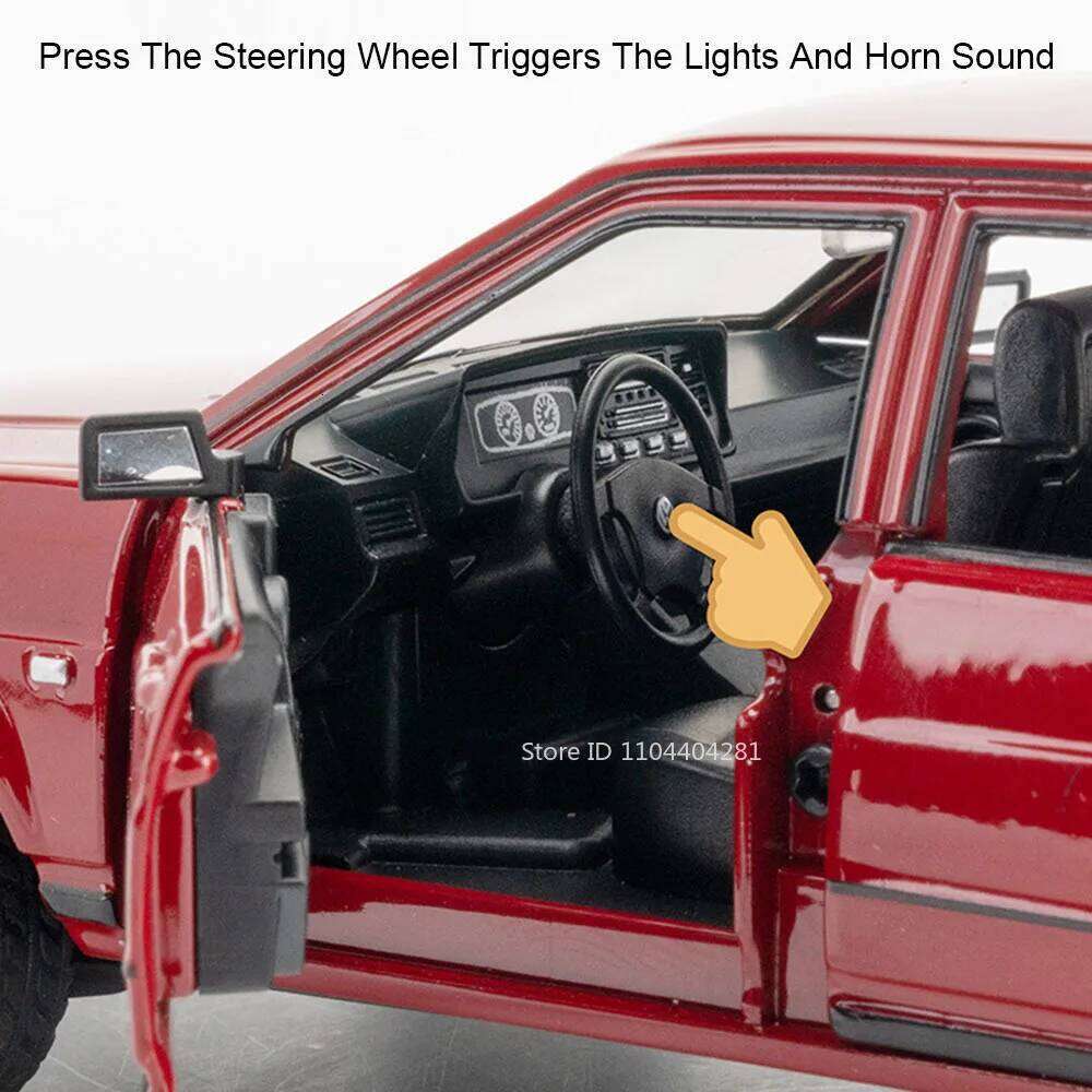 1:24 Santana Diecast Toys Models Alloy Police Cars 6 Doors Opened Sound Light Pull Back Vehices Collectibles Kids Festival Gifts Z260307