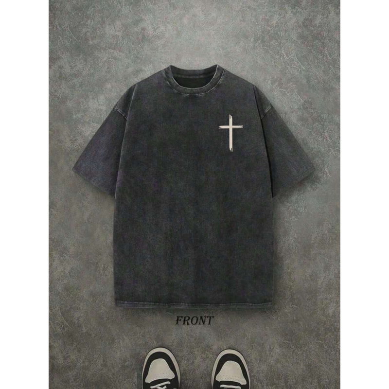 Luxury Brand Designer Clothes Cotton 230G Retro Washed T-Shirt Double Sided Printed 230 Pure