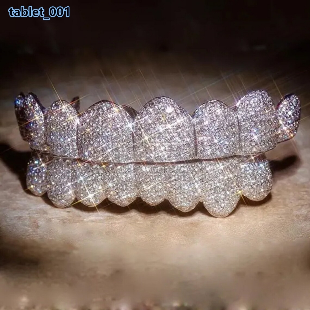 10K 14K 18K Vvs Moissanite Grillz Custom Gold Teeth Grillz With Round Brilliant Cut Hip Hop Diamond Grillz for Men Women