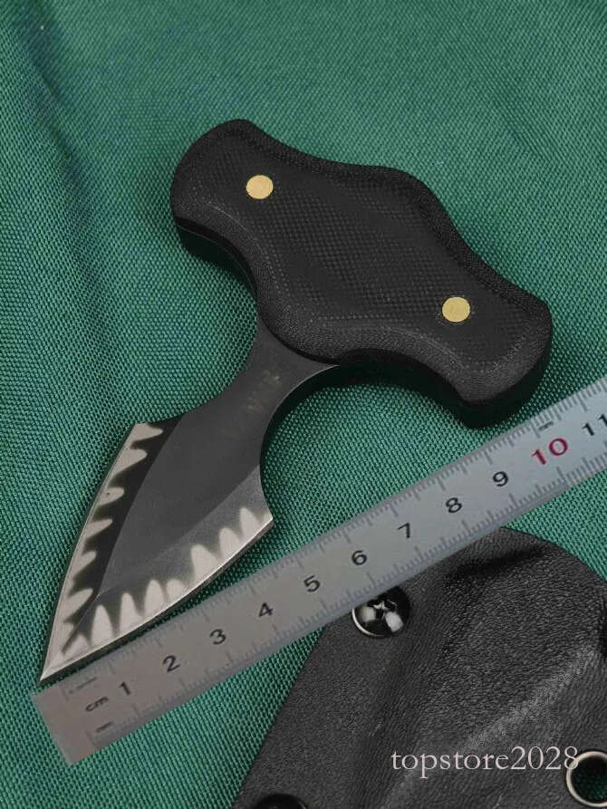 High End Fixed Tactical Knife D2 Titanium Coating pocket knife Blade Full Tang hunting knife G10 Handle Outdoor EDC Pocket Knives With Kydex