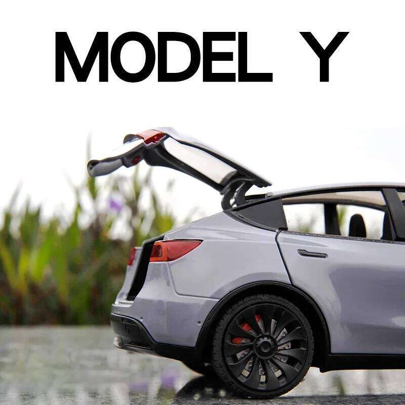 1:24 Tesla Y 3 S Metal Alloy Diecast Car Model Sound And Light Children's Toy Collectibles Birthday Gifts Z260306