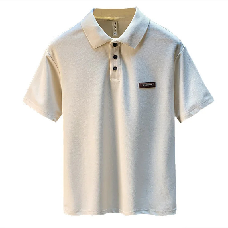 Summer Short sleeved Polo Shirt for Men 2025 Large Simple Tshirt Top Versatile Casual Mens Clothing 260228