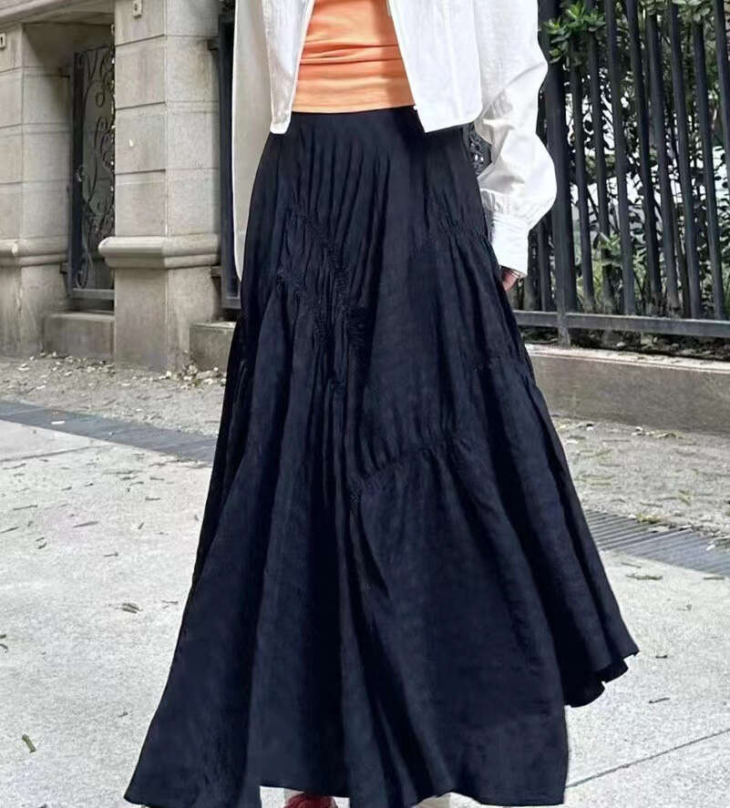 2026 Spring and Summer New High Waist Irregular pleated Skirt Multi functional a3 Women's Skirt
