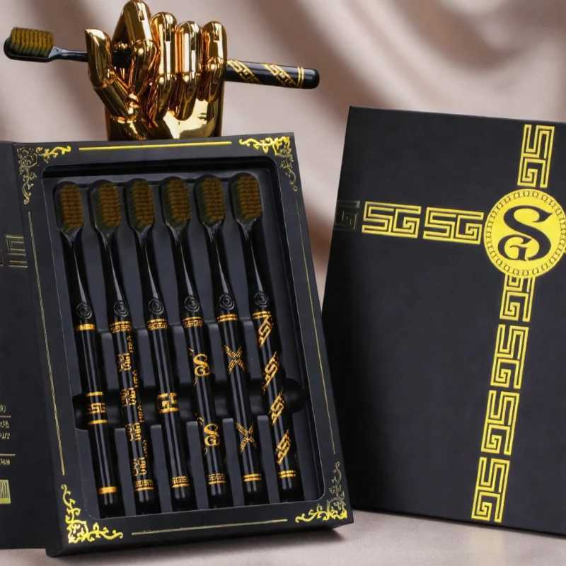 6 in a box High quality soft luxury bristle toothbrush with high-quality soft bristles for home use for couples andT260307