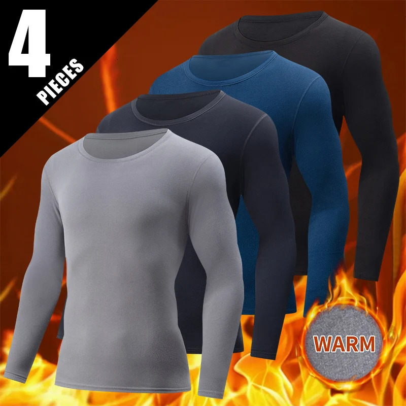 41 Piece Autumn And Winter Mens Solid Color Round Neck Warm Base Top Youth Middleaged Comfortable Casual Long Sleeved Tshirt 260302