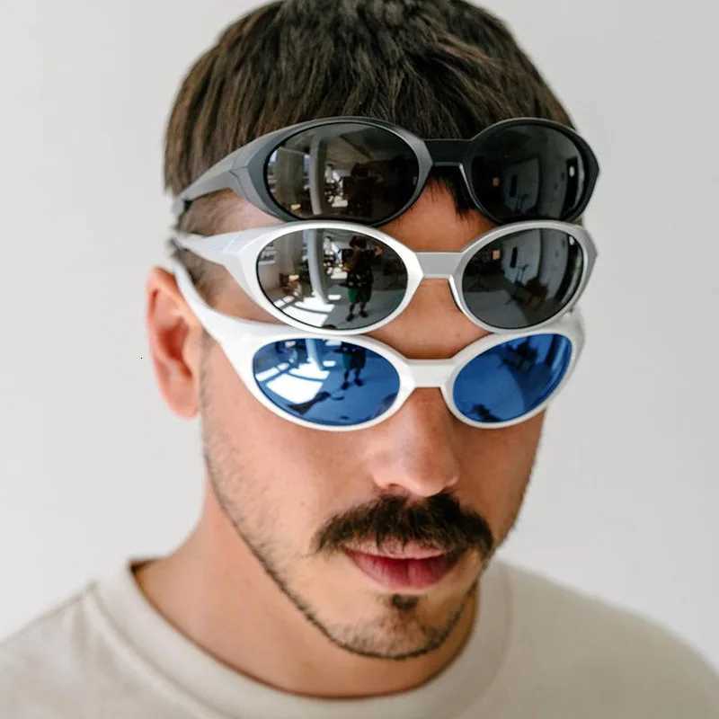 2025New Oval Outdoor Sports Pilot Sunglasses Fashion Y2K Men Driving Sports Sunshade Goggles Beach Cycling UV Protective Glasses S260304W95A
