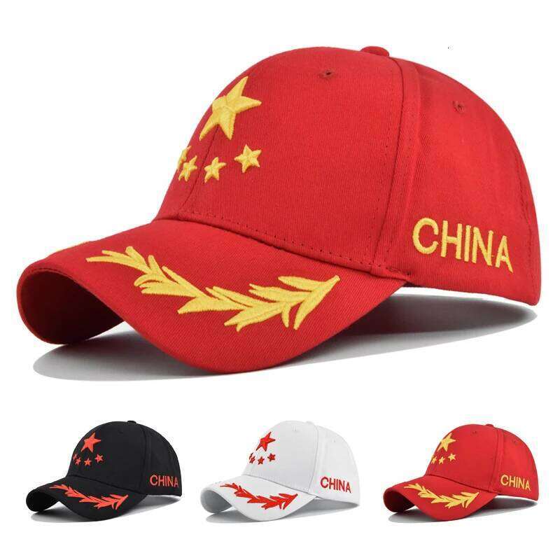 Baseball Snapback Hat China flag Letters embroidery Pentagram Sun hat Spring Autumn baseball cap Hip Hop Fitted Cap Y260304