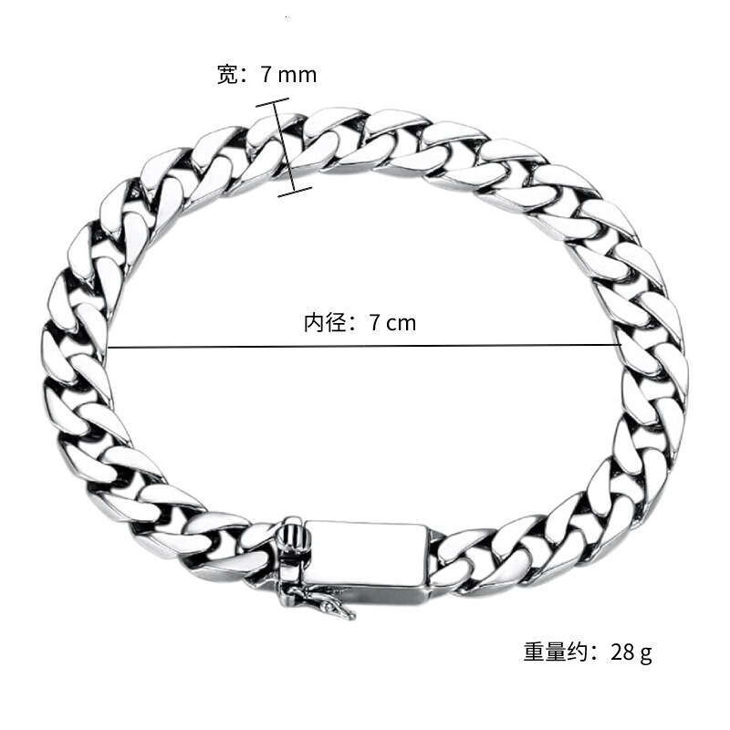 Xiangxu Cross-Border High-Quality Fashion Trendy Personalized Miami Cuban Men's Metal Bracelet Classic Sideways Chain Wholesale
