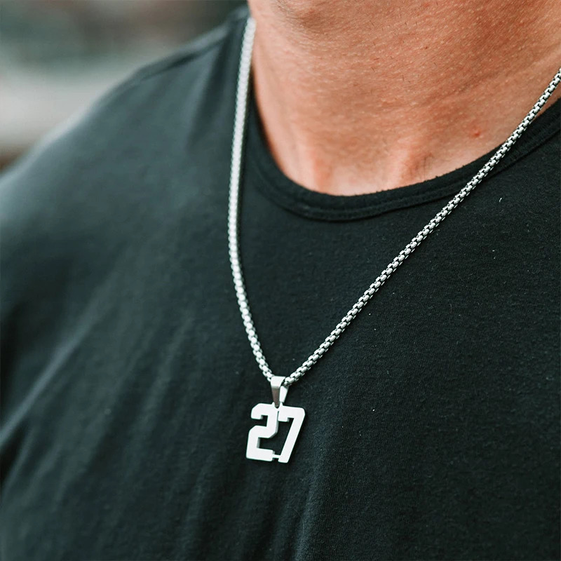 Custom Baseball Numeral Necklaces For Men Women Personalized Stainless Steel Jewelry Sportsmanship Gift For Boyfriend 260302