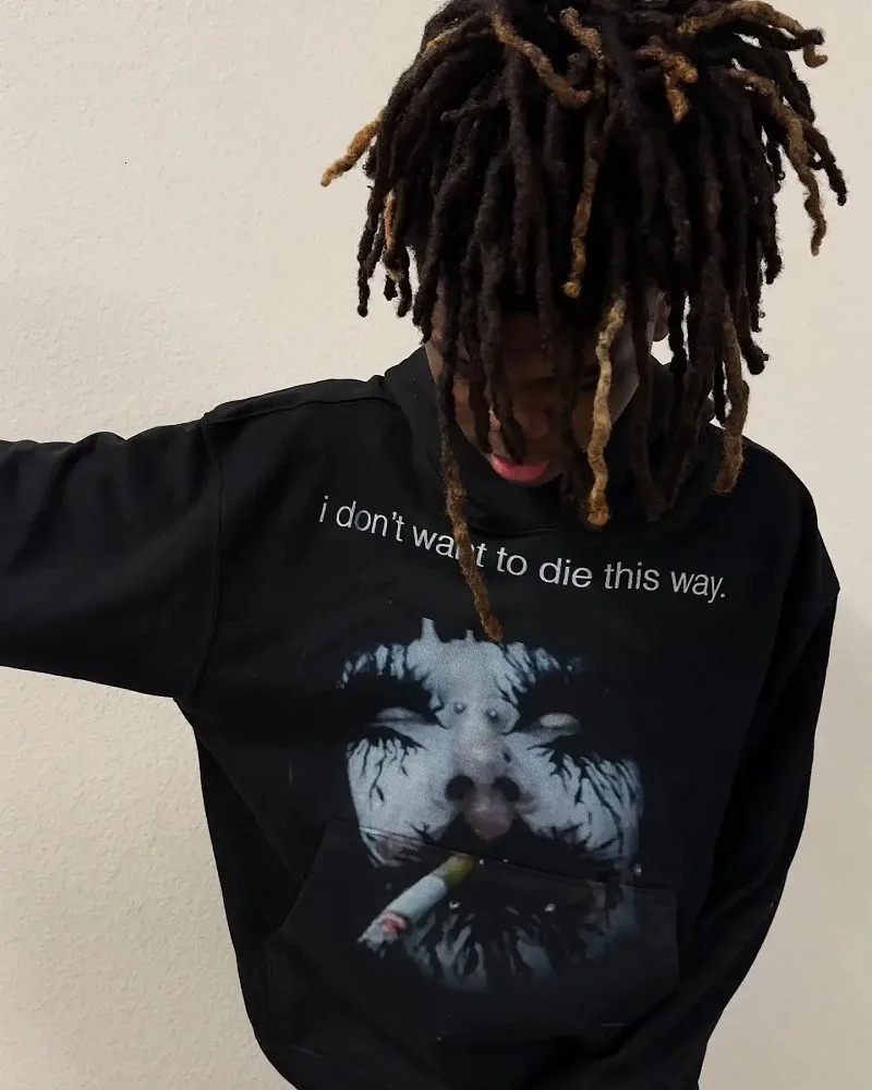 Y2k Streetwear Gothic Cartoon Letter Oversized Hoodie Mens Fashion Harajuku Loose and Versatile Long Sleeve Hoodie 260304