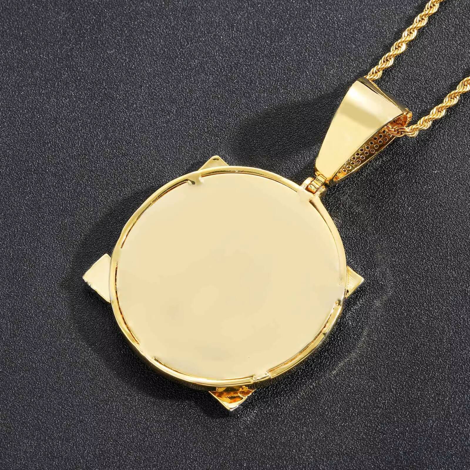 Hip-hop Custom Lettering Disc DIY Zircon Pendant Personality New Mens Fashion Pendant Accessories
