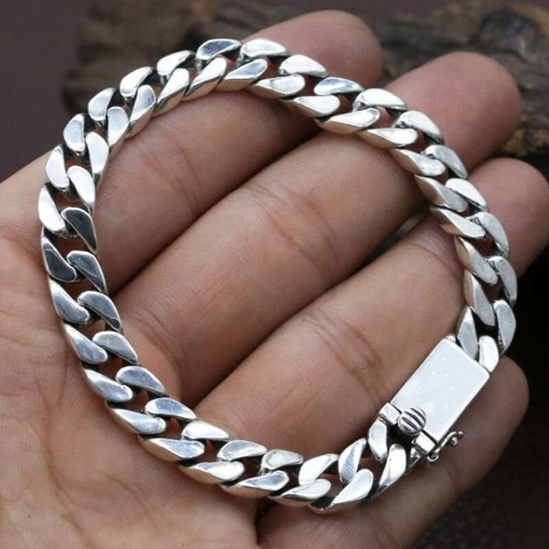 Xiangxu Cross-Border High-Quality Fashion Trendy Personalized Miami Cuban Men's Metal Bracelet Classic Sideways Chain Wholesale