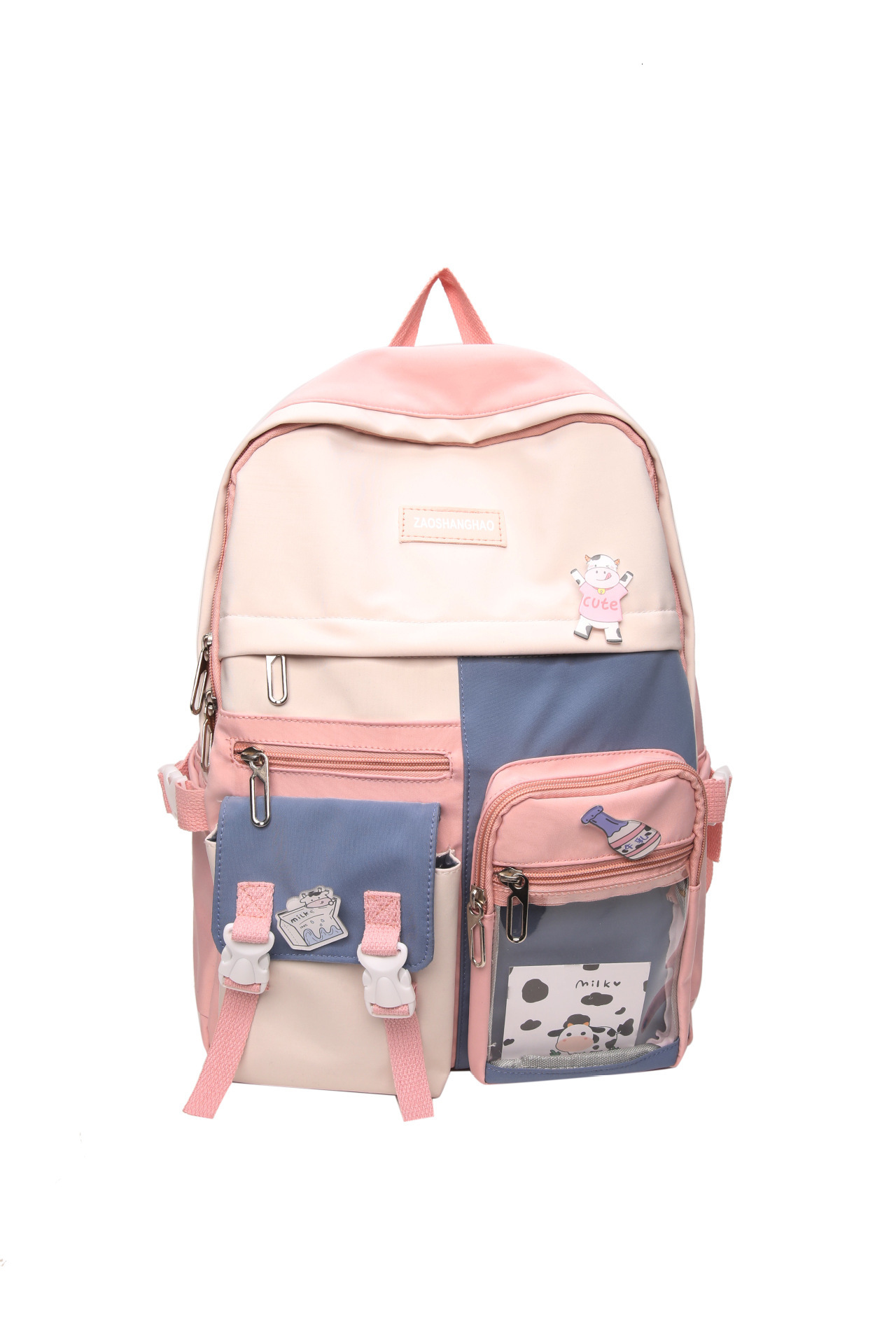 Buy new fashion womens backpack with large capacity and dual color design 220815