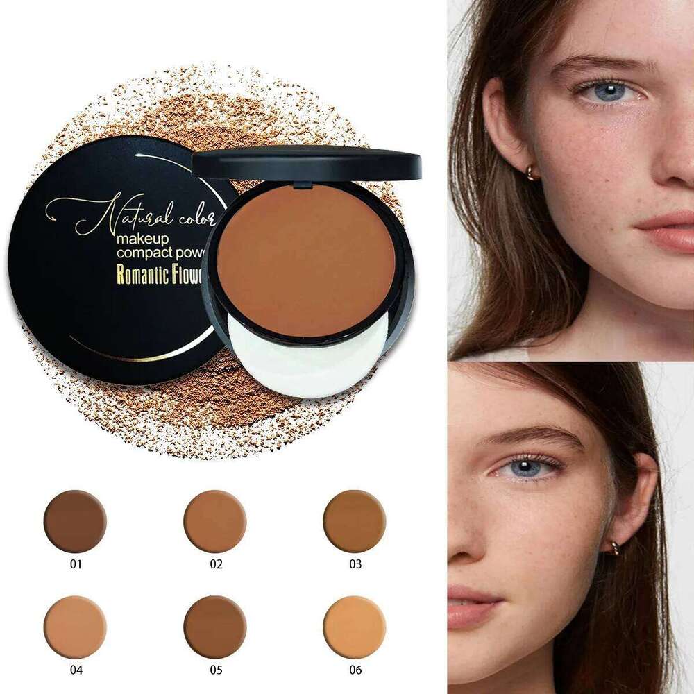 Bronze Powder Dark Skin Foundation Oil Control Concealer Brighten The Face Create Three-dimensional Makeup 26L0306