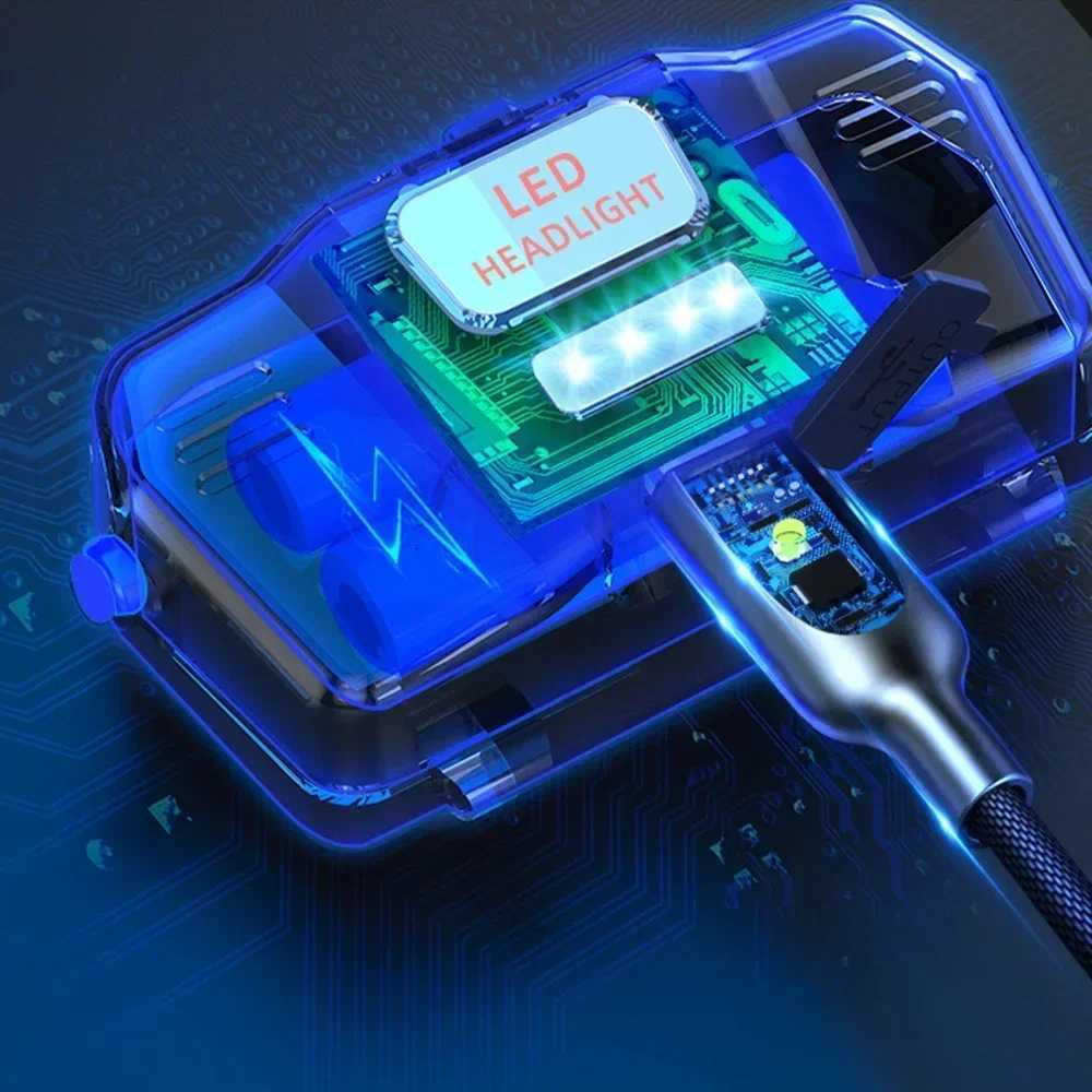 Ultra-bright Sensor Industrial Headlamp Portable LED Headlight Zoomable Waterproof Camping Light Powered By 2x18650 Batteries H260307