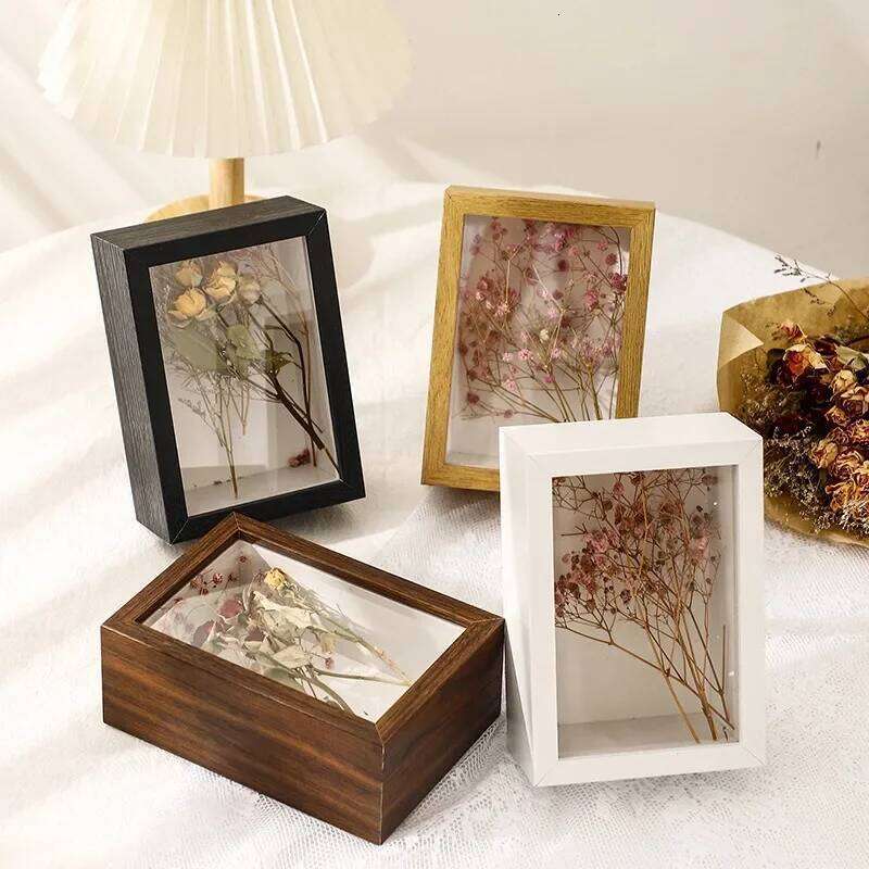 3D Wooden Picture Frames Depth 3cm 5cm Dried Flower Specimen Holder Handmade DIY Handwork Display Phote Frame Home Decoration H260306