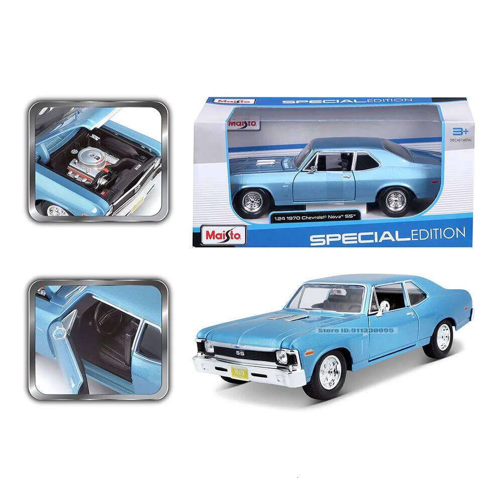 Maisto 1:24 1970 Chevrolet NOVA SS alloy car die-casting static precision model collection gift toy tide play Z260307