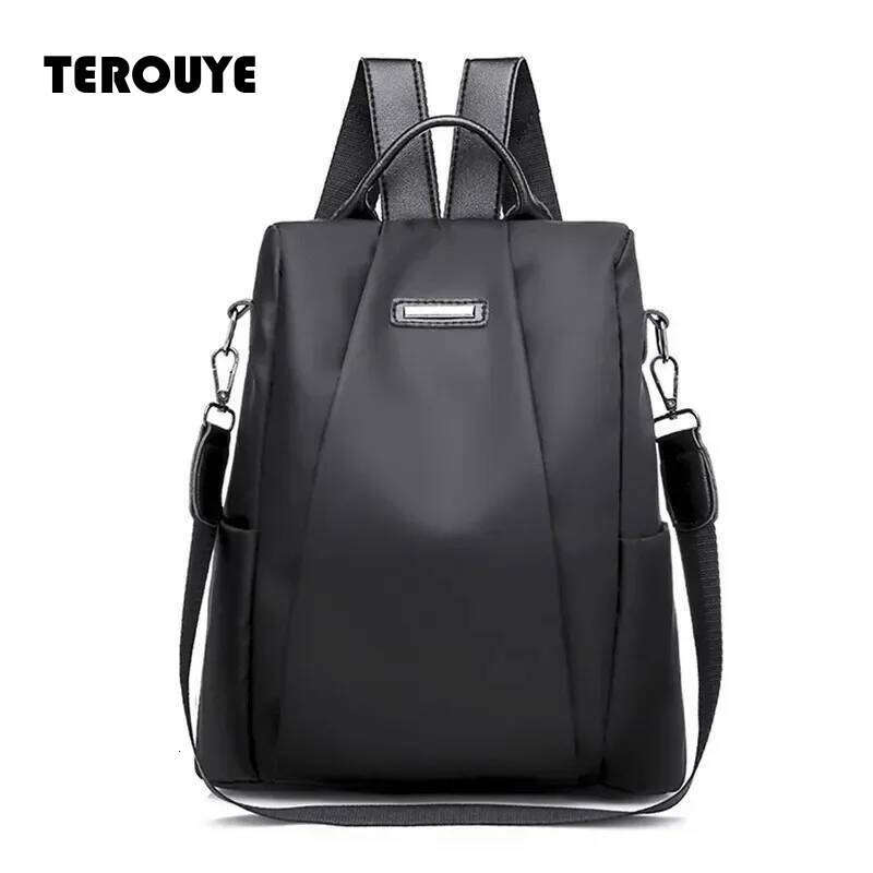 New Women's Fashionable Multifunctional Solid Color Backpack Detachable Casual Portable Shoulder Strap TEROUYE
