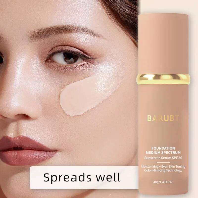 4 in 1 Liquid Hydrating Medium Full Coverage Concealer SPF 50+ Longwearing Waterproof Foundation Natural Face Makeup 26L0306
