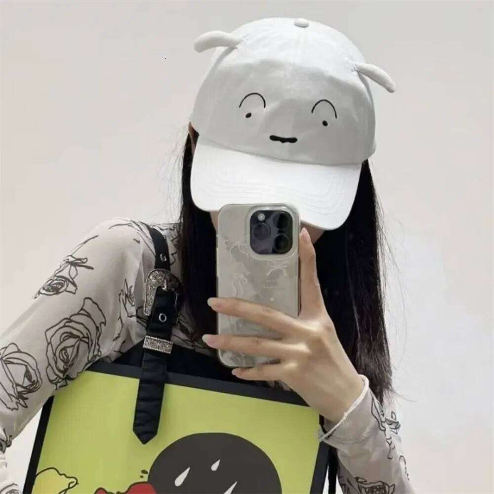 Cute Crayon Shin-chan Peaked Cap Soft Top Children's Outdoor Sunhat Girls Versatile Headwear Y260304