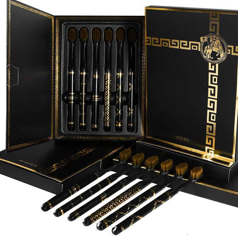 This 6-piece soft-bristle toothbrush set is portable for travel and suitable for men and women at home.T260307