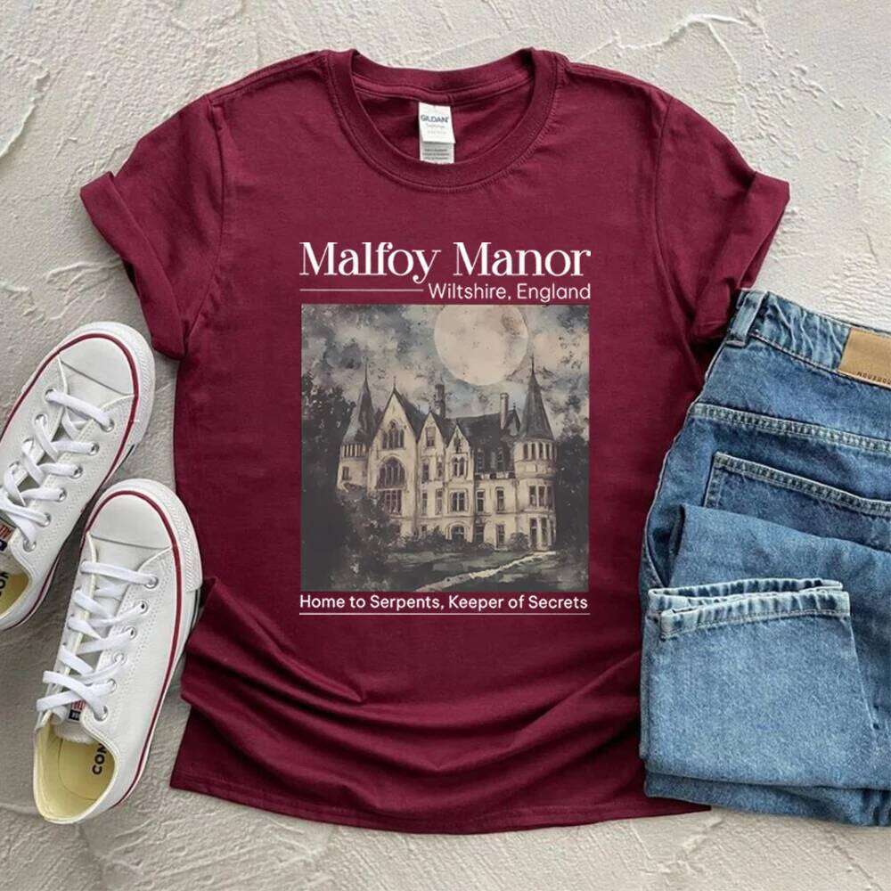 Malfoy Manor Shirt Wizard School Dracotok Dark Academia T-shirt Dramione Manacled Fanfiction Fanfic Tee Booktok Bookish Gift Top XJ260306 XJ260306