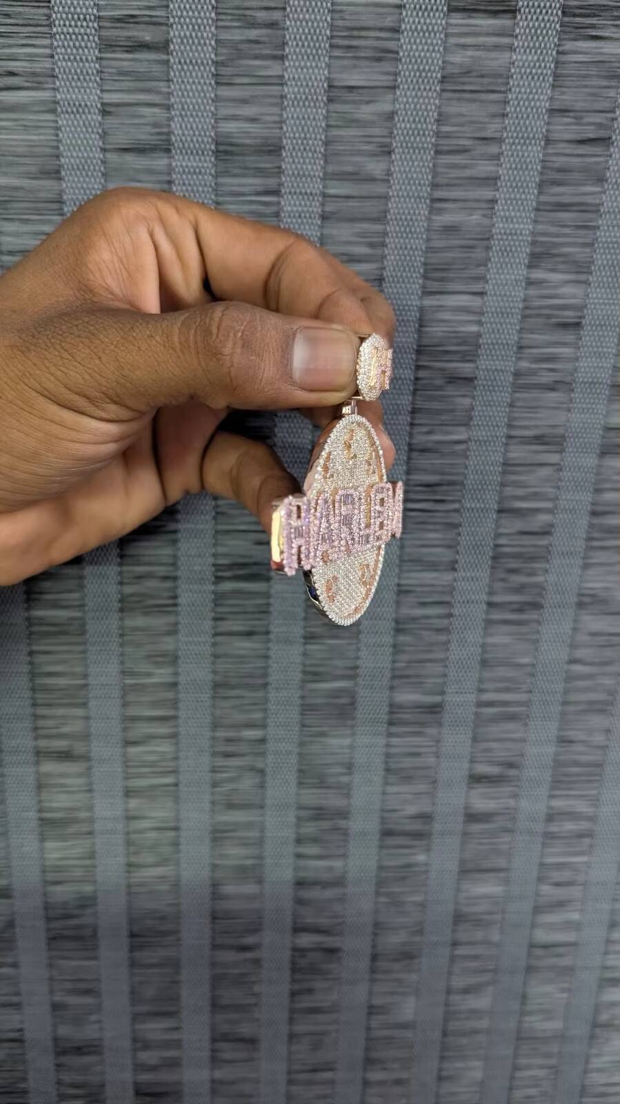 Iced-Out Moissanite Diamond Pendant VS Quality Hip Hop Style 18K Gold-Plated Luxury Necklace Charm for Wholesale Custom Orders