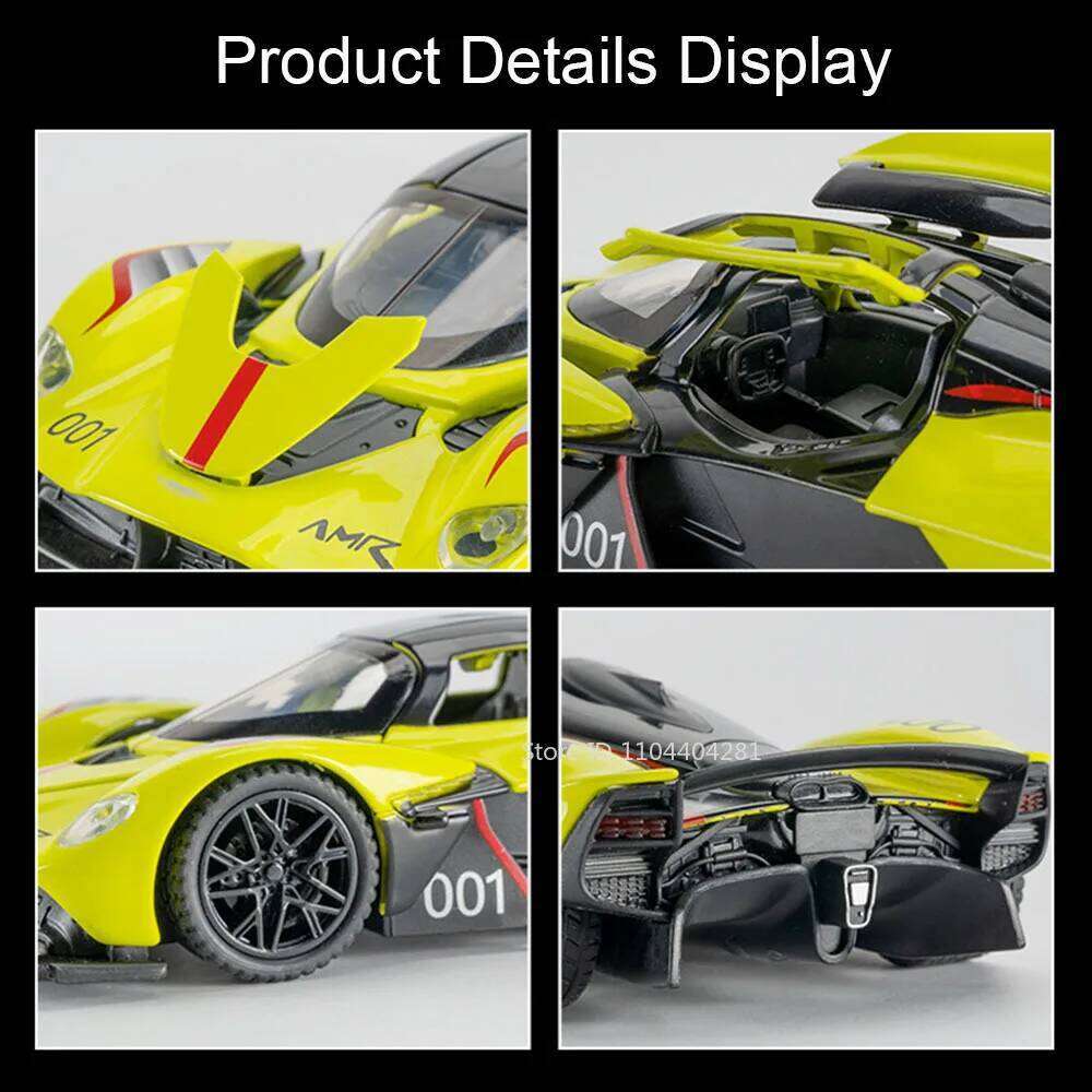 1:32 Valkyrie Vulcan Alloy Sports Model Toy Diecast Metal Door Opened Sound Light Pull Back Miniature Car Boy Christmas Gift Z260306