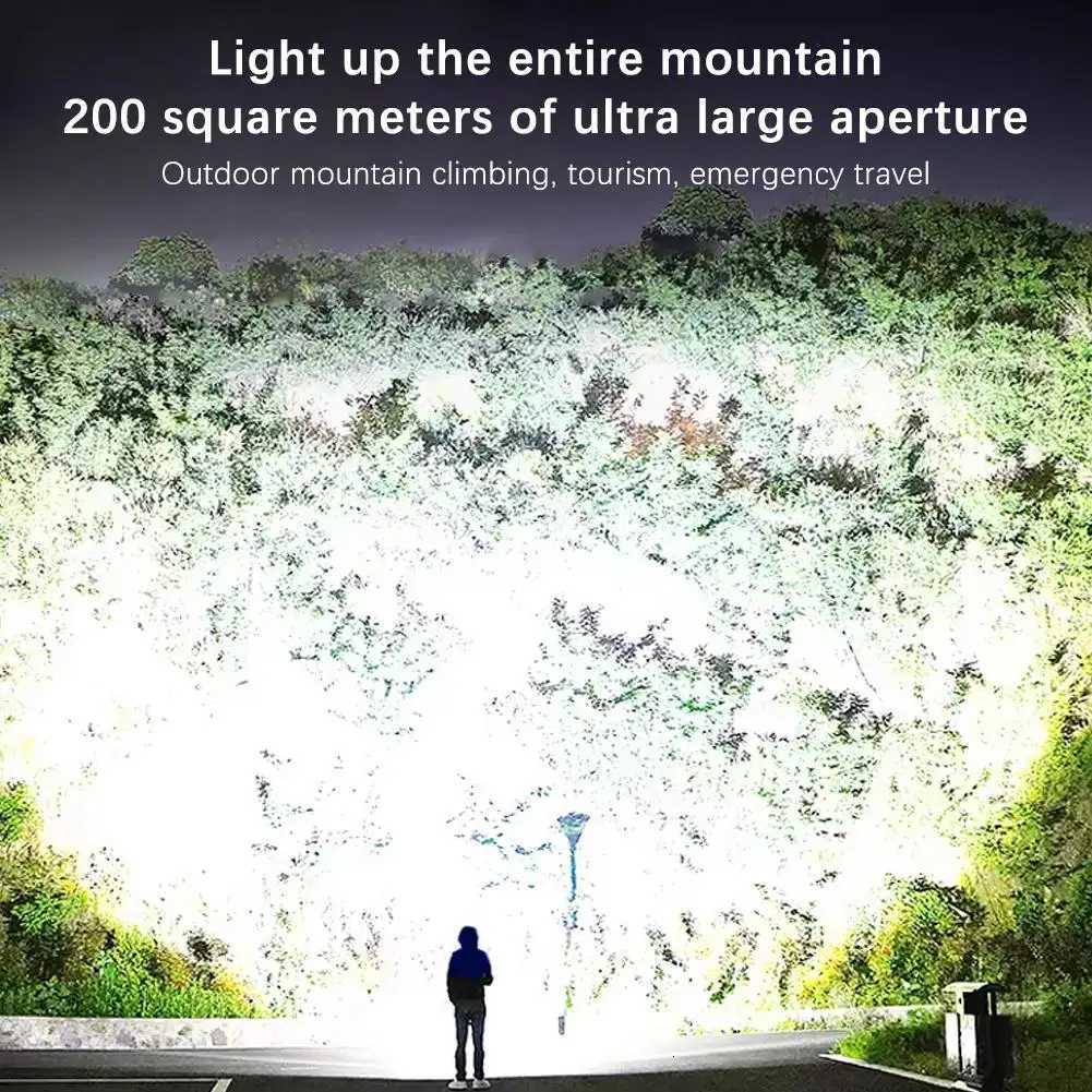 Powerful LED Headlamp Rechargeable Telescopic Zoomable XPH50 Headlight Outdoor Waterproof Work Head Lamp High Lumen Head Torch H260307