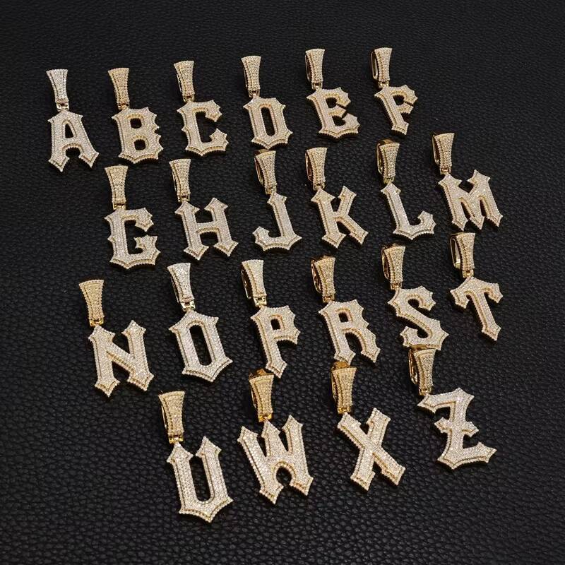 New Design 13g Moissanite Silver J Alphabet Pendant 1525ct Iced Out Moissanite Diamond Pendant Link Chain Hip Hop Fine Jewelry
