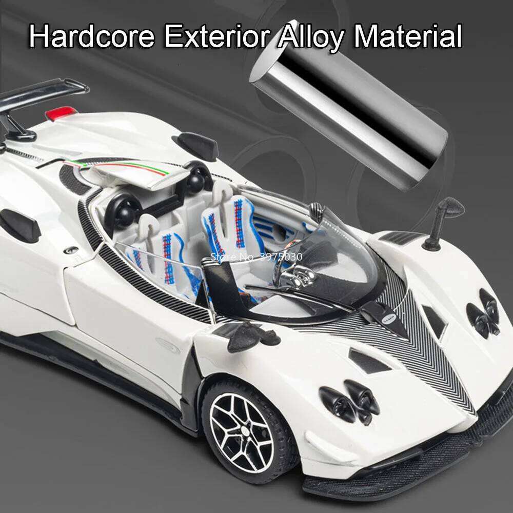 1:32 Pagani Zonda HP Huayra BC Models Cars Toys Doors Opened Miniature Supercars Wheel Shock Absorption Vehicles for Kids Gifts Z260306