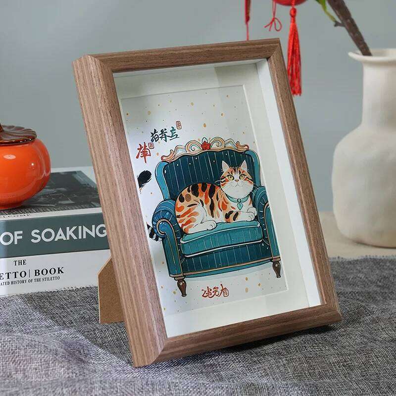 Wooden Hollow Photo 7 8 Inch, 10 Inch Rectangular Display Elegant Desktop Picture Frame Home Decor H260306