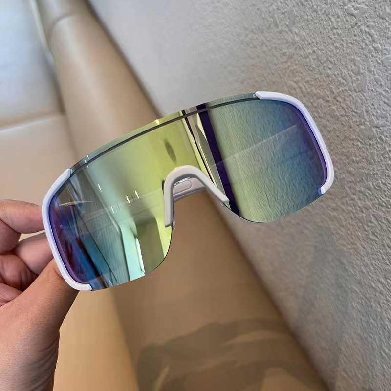 Outdoor Sports Cycling Silver Glasses Mountaineering Night Riding Sunglasses One-piece Goggles Windproof Sunglasses for Men and Women S260304ZKX5