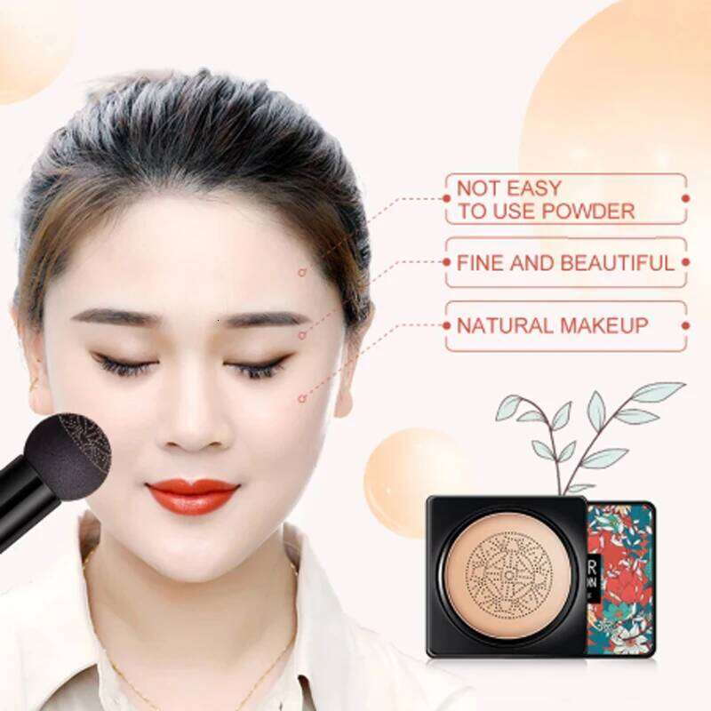 Air Cushion CC Cream Mushroom Head Foundation Moisturizing Long Lasting Comestics Natural Brighten Face Base Tone Make Up 26L0306